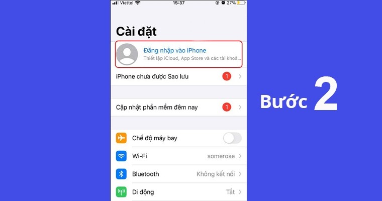 Cách đăng nhập iCoud - Bước 2