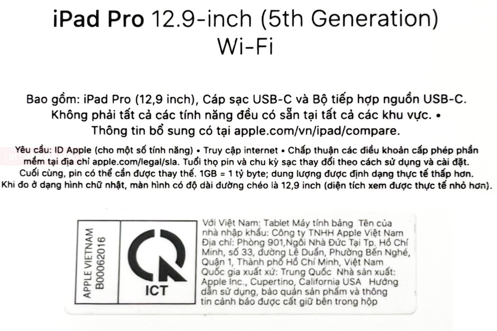 iPad Pro M1 12.9 inch WiFi 512GB (2021)