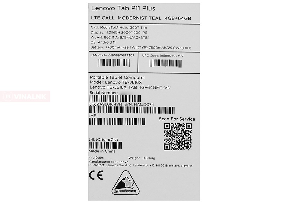 Máy tính bảng Lenovo Tab P11 Plus