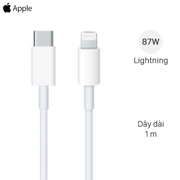Cáp Type C - Lightning 1m Apple MM0A3 Trắng