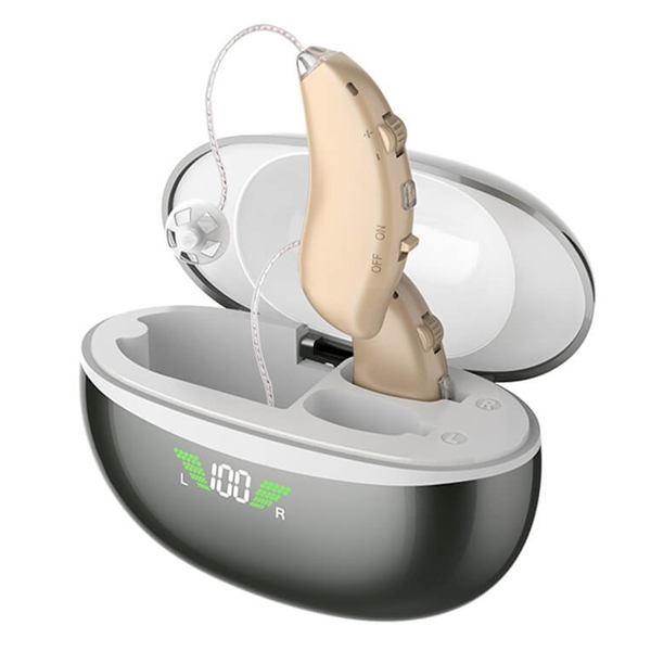 Bộ Máy Trợ Thính 2 Tai Cho Người Già Điếc Nặng Goodmi GM-362T